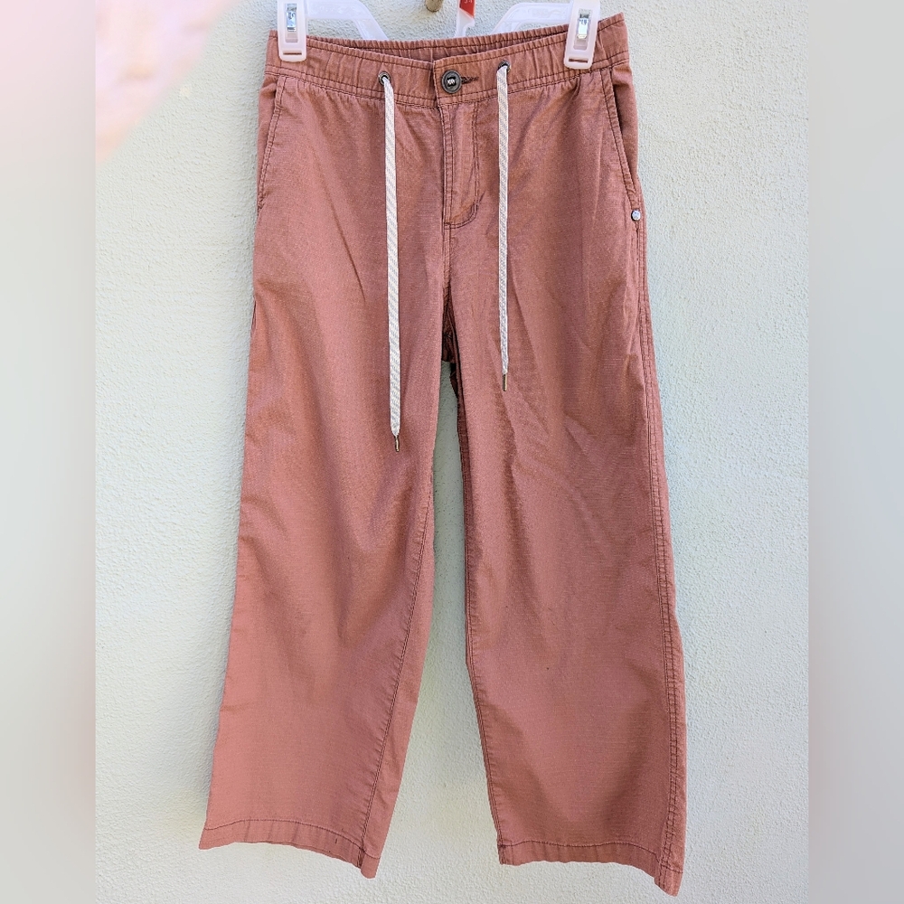 Vuori Wide-Leg Drawstring Ripstop Pants in Dusty Rose
